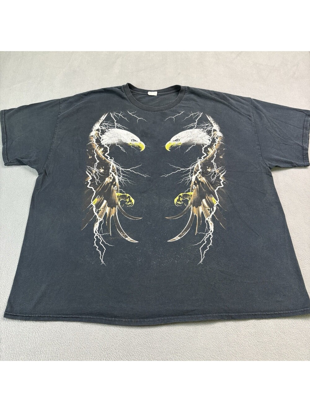Eagle Lightning T Shirt Size 3XL Black
